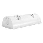 Szklarnia z oknem, okrągły dach, odporna na zimę, folia