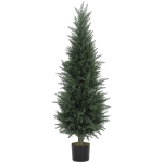 HOMCOM Decorative Artificial Plant, Cypress Tree with 638 Leaves in Pot, UV Resistant, Fake Plant for Home Indoor Decor, 120 cm