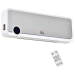 HOMCOM Grzejnik ścienny 2000W Ceramiczny grzejnik ścienny z pilotem zdalnego sterowania, 3 tryby pracy, wyświetlacz LED, Grzejnik ścienny z timerem 12h, Szybki grzejnik do salonu, sypialni, łazienki, biura