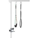 PawHut ramię do pielęgnacji zwierząt, Składane ramię do pielęgnacji z zaciskiem, Regulowane ramię do fryzjerstwa psów z uchwytem na biodra dla psów średniej wielkości, Stal nierdzewna, Srebrny