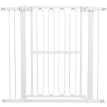 PawHut Dog Gate, 94cm Tall Pet Gate Includes 7cm and 14cm Extension Kits, Pressure Mounted Stair Gate for Doorways, Hallways, Stairways, 76-104cm Width