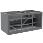 Klatka dla chomika PawHut, drewniana, szara, dla małych zwierząt