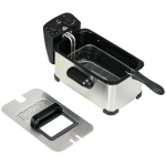 HOMCOM Frytkownica, Pojemność 3 Litry, Moc 2000W, Przezroczysta Pokrywa, Uchwyt Chłodny w Dotyku, Czarna