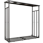 Outsunny 1.8m Firewood Rack with Polycarbonate Roof and Waterproof Covers, Deep Heavy-Duty Wood Storage Log Holder for Fire Pit and Fireplace, 2000kg Load