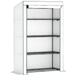 Outsunny Four-Tier Mini Greenhouse - Green/White