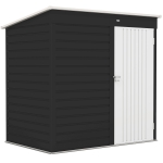Outsunny 6 x 4ft Metal Garden Storage Shed, Outdoor Tool Storage Shed with Lockable Door and Gloves for Garden, Patio, Dark Grey