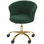 Vinsetto Chaise de bureau, fauteuil de bureau ergonomique réglable en hauteur, siège pivotante, piètement en acier, vert