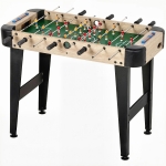 SPORTNOW Baby-foot de table de 92 cm avec 22 joueurs, 2 balles, marqueurs manuels, poignées antidérapantes, bois naturel
