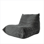 Modern Bean Bag Lazy Sofa with Stylish Chenille Finish, Ergonomic Bean Bag Chair for Compact Spaces, 110L x 90W x 67H cm, Dark Gray