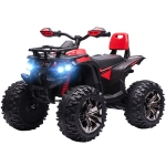 HOMCOM Elektrische kinderquad kindermotor 3-8 km/u 45 minuten bedrijfstijd LED-licht