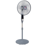 HOMCOM 16'' Pedestal Standing Floor Fan, Oscillation Cooling Fan with Remote Control, Grey