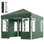 Outsunny Tente pliante 3x3 m Pop-up avec UPF50+ 4 côtés amovibles Hauteur réglable et sac de transport Vert