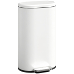 HOMCOM 30 L Modern Curved Kitchen Bin - Cream