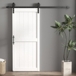 HOMCOM Porta de Correr Interna Estilo Industrial 81,3x213,4 cm Madeira