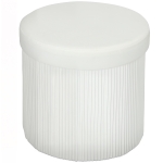 HOMCOM Puff Almacenaje Banco Almacenaje Plegable 35 L 38x38x38 cm Tapizado en Terciopelo Baúl de Almacenamiento Redondo Crema