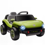 AIYAPLAY Carro Elétrico para Crianças Volkswagen E-Buggy Bateria 12V com Controlo Remoto 2,4 G Faróis LED Música USB 98x56,5x47 cm Verde