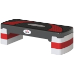 Stepper Fitness Aerobic - Aosom.fr x FFHandball - hauteur reglable surface antiderapante 80 x 31 x 20 cm noir gris clair