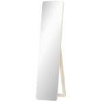 HOMCOM Oglindă pe suport și montată pe perete dreptunghiulară dim. 37L x 43l x 156H cm lemn natural