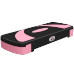HOMCOM Stepper fitness aérobic hauteur réglable surface antidérapante 80 x 31 x 20 cm noir rose clair