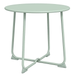 Outsunny Outdoor-Couchtisch für 2 Personen, runder Gartentisch mit X-Basis und Metallgestell, Ø 50 x 45,5 cm, dunkelgrün