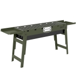 Outsunny Portable BBQ Grill, Foldable Charcoal Grill for Camping and Picnics with 2 Side Shelves and Handle, Green