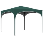Outsunny Gazebo de Jardín Altura Ajustable con Orificios de Drenaje y Bolsa de Transporte, Metal, Verde