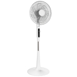 HOMCOM Three Mode Pedestal Fan, with Insect Repellant Box and LED Panel - White