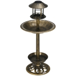 Outsunny Karmnik dla ptaków z lampą solarną, 110 cm, z podstawą kwiatową