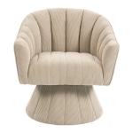 360°-Drehstuhl mit ergonomischer, umschließender Rücken- und Armlehne, 70 x 66 x 72 cm, Khaki