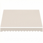 Outsunny Vervangingsdoek voor markies – zonnescherm UPF 50+ voor 3,5 x 2,5 m frame, crèmewit