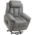 HOMCOM Fauteuil de Relaxation électrique Fauteuil releveur inclinable avec Repose-Pied Ajustable gris