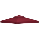 Outsunny Replacement Roof for Garden Pavilion Replacement Canopy for Pavilion Gazebo Tent 3 x 3 m Wine red