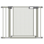 PawHut Pet Safety Gate with Auto-Close Double Lock Width 75-103 cm Gray