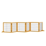 PawHut Dog safety gate foldable 6-panel with removable feet 432 x 36 x 70 cm yellow