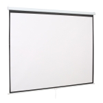 HOMCOM Telo per Proiettore da 120" Formato 16:9/4:3 ad Altezza Regolabile, 251.8x8.6x7 cm, Bianco e Nero