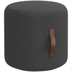 HOMCOM Hocker, Fußhocker in einem modernen Design, Dunkelgrau + Braun