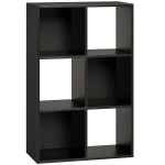 HOMCOM Industrial Style Storage Shelf, Bookcase, Bookshelf with 6 Compartments, Freestanding Shelving Unit for Living Room