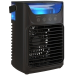 HOMCOM Desk Fan with Adjustable Head, 3-Speed Small Fan with 700ml Water Tank Black