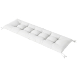 Outsunny Coussin pour Banc Extérieur avec Sangles de Fixation Protection UV50+ Récupération Lente Intérieur Extérieur 198x65x13 cm Crème