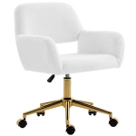 HOMCOM Faux Fur Rabbit Chair - Cream White