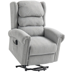 HOMCOM Velvet-Feel Electric Riser Recliner Chair - Grey