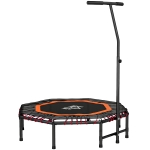 HOMCOM Fitness Trampoline, Bouncer with Adjustable Handle, Max Load 150 kg