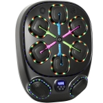 SPORTNOW Muzyczna maszyna bokserska, elektroniczna LED maszyna bokserska z podwójnymi strefami uderzenia, Bluetooth, rękawicami, 9 prędkościami