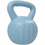 SPORTNOW Kettlebell 12 kg Levantamento de Peso com Alça Antiderrapante Levantamento de Peso em Forma de Bola Musculação Treino para Ginásio Azul