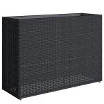 Outsunny Fioriera rialzata in rattan con vasca rimovibile e piedini regolabili, Nero