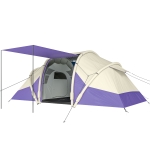 Outsunny Inflatable Tent 2 Bedroom Waterproof Windproof Air Tent with Carry Bag for 2-4 Person