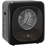 HOMCOM 4kg Vented Tumble Dryer with 5 Drying Mode, 800W Compact Freestanding Front Tumble Dryer Black