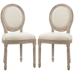 HOMCOM set van 2 eetkamerstoelen 49 cm x 56 cm x 96 cm