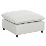 HOMCOM Banco com Pés em Plástico Apoio para os Pés Quadrado para Sala Puff para Quarto/Entrada 75x75x40 cm Cinza