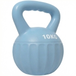 SPORTNOW Kettlebell pesa rusa 6 kg, rellena de arena, para principiantes, entrenamiento de fuerza en casa, 21 x 21 x 27 cm, azul